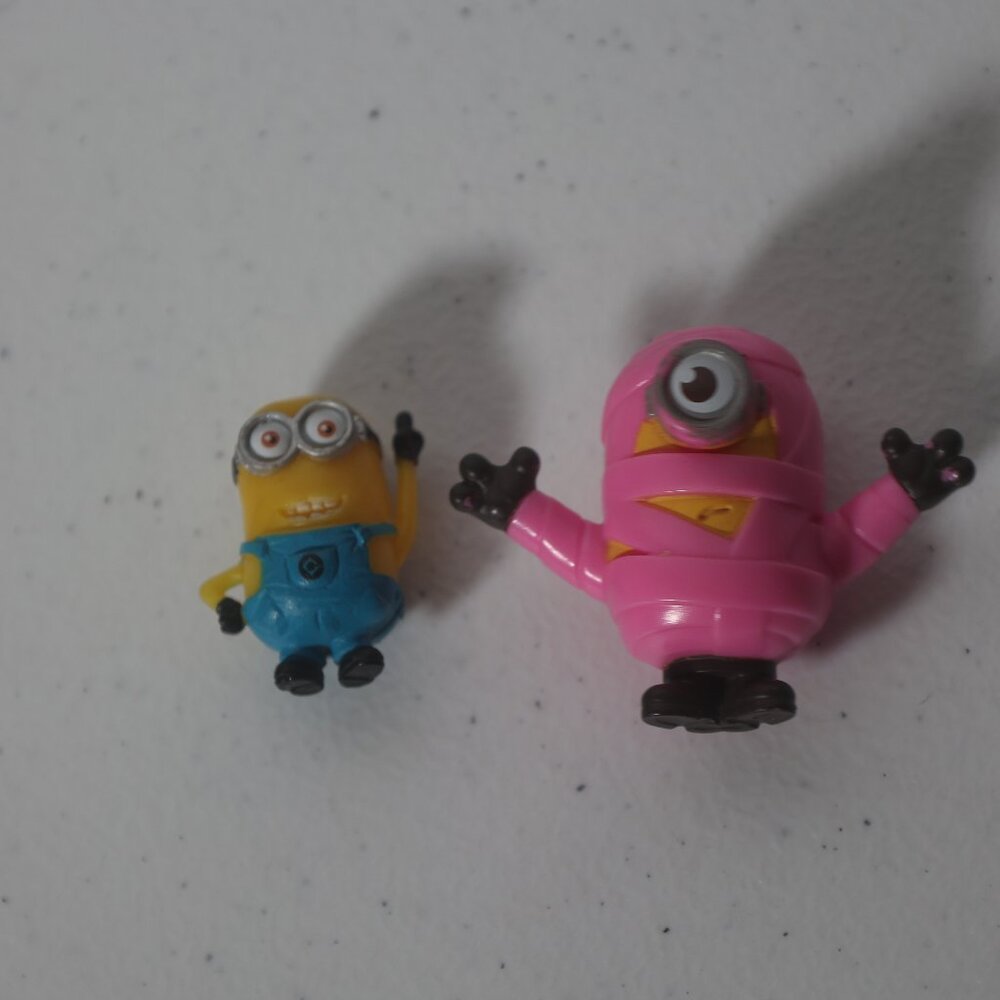 McDonald's Despicable Me Minion Figure Pink Mummy Lot of 2 Happy Meal Toy 2019